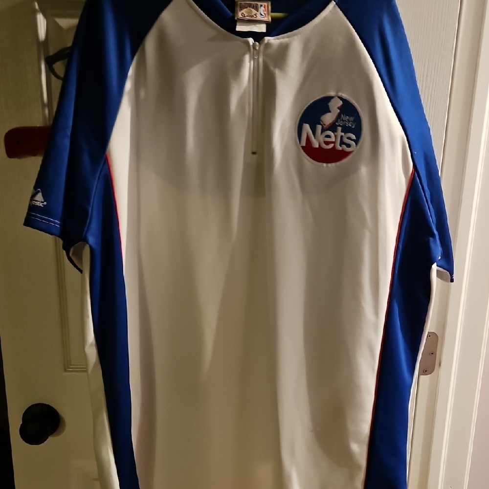 Mitchell & Ness Blue and White New Jersey Nets Jersey